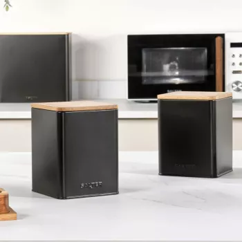 Dosen-Set Salter BW12898EU7, 3-teilig, schwarz, luftdichte Aufbewahrungsbehälter für die Küche
