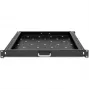 Qoltec 54509 Schiebeboden aus Stahl für Rack, 600x600, Schwarz