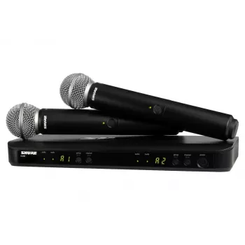Shure BLX288E/SM58-H8E – Drahtlossystem mit Empfänger und zwei SM58-Mikrofonen