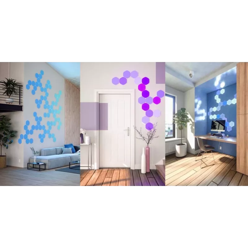 Nanoleaf Shapes Hexagons Smarter Kit LED-Lichtpaneele, 9 Stück, Weiß