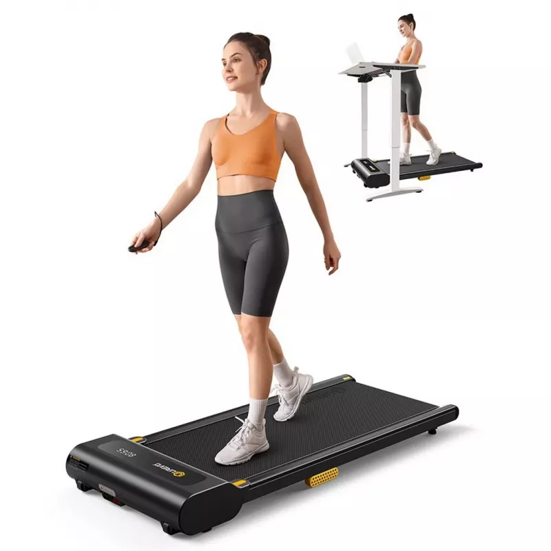 UREVO SpaceWalk SP1 Lite URTM022 Walking-Pad-Laufband, 0,8–6 km/h, maximales Nutzergewicht 120 kg, Schwarz