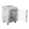 Lanberg FF01-6615-12SL Rackschrank 15U freistehendes Rack Grau