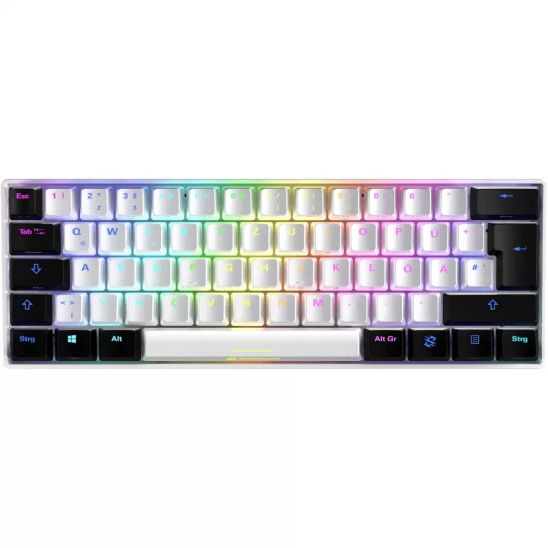 Sharkoon SGK50 S4 Tastatur Gaming USB QWERTZ Deutsch Weiß RGB LED