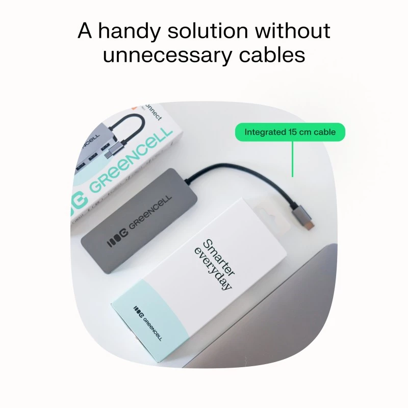 USB-Hub Green Cell HUB-GC-C4A — 4-Port USB-C 3.0 Hub