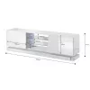 Cama TV-Schrank QIU 200 MDF weiß glänzend/weiß glänzend