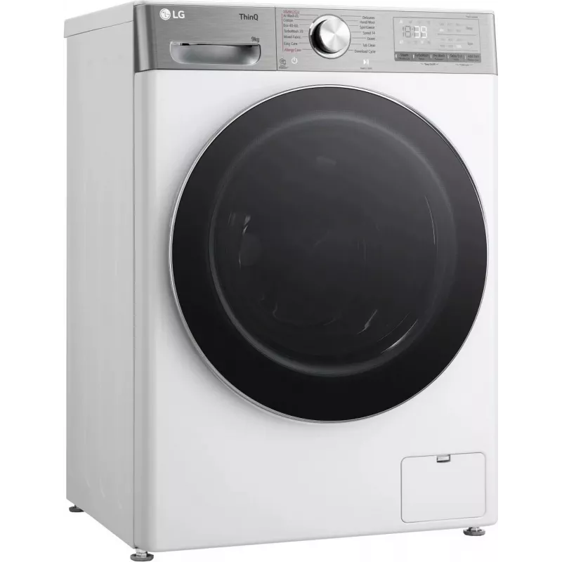 LG F2WR909P3W Frontlader-Waschmaschine 9 kg, 1200 U/min, 47,5 cm tief, Dampf, WLAN, Energieeffizienzklasse A, Weiß