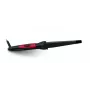 Esperanza SALMA EBL007 konischer Lockenstab, 13–25 mm Keramikzylinder, 25 W, 1,7 m Drehkabel, Schwarz/Pink