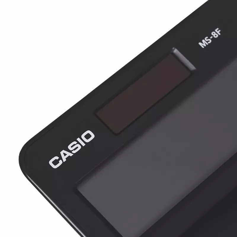 Casio MS-8F Tischrechner, einfach, 8-stellig, Batterie/Solar, schwarz