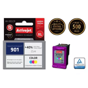 Activejet AH-901CR Tinte, Ersatz für HP 901 CC656AE, Premium, 21 ml, Farbe