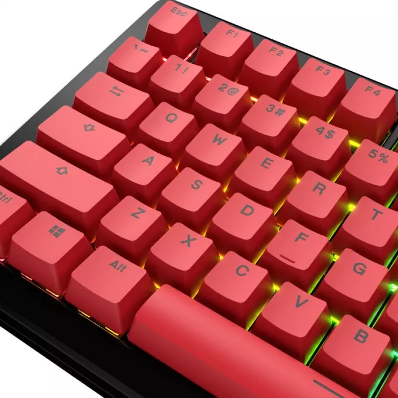 Keycaps GLORIOUS GPBT Basics — PBT, US-ANSI-Layout, rote Akzente