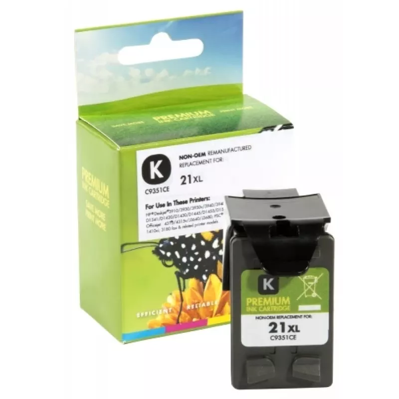 Static Control Kompatible Hewlett-Packard 21XL (C9351CE) Schwarz, 475 S.