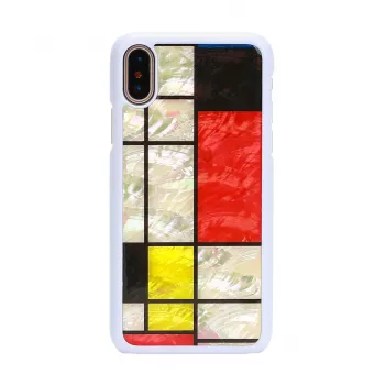 iKins Mondrian Hülle für iPhone XS/X, Weiß, K1624H