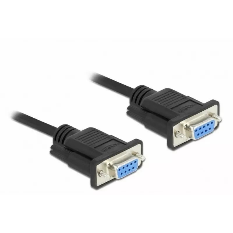 Serielles Kabel DeLOCK 86604 Schwarz 10 m RS-232 Sub-D9