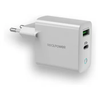 Ladegerät RealPower PC-20 Smartphone Tablet Weiß