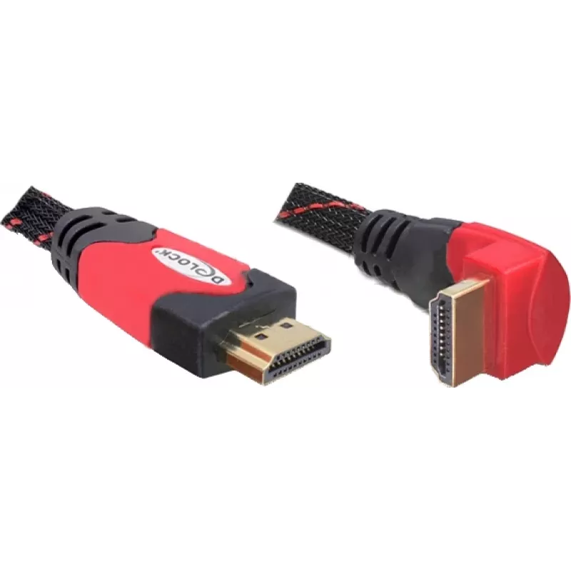 HDMI-Kabel DeLOCK 3m HDMI Typ A Standard Schwarz Rot