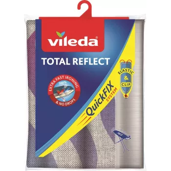 Bügelbrettbezug VILEDA Total Reflect Blau Grau Weiß für Bügelbretter 1300 x 450 mm