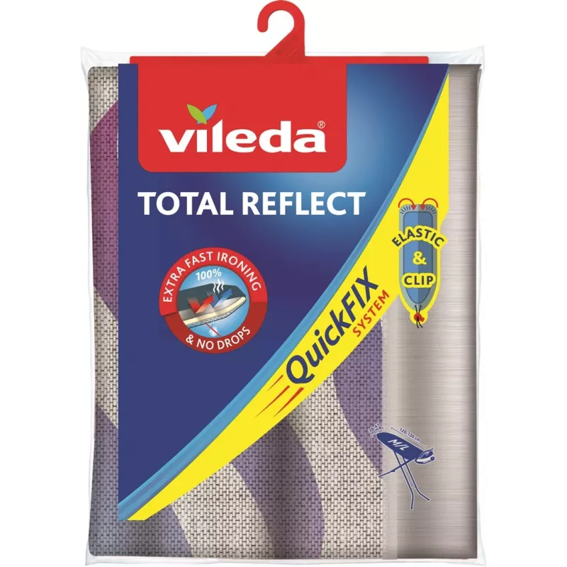 Bügelbrettbezug VILEDA Total Reflect Blau Grau Weiß für Bügelbretter 1300 x 450 mm
