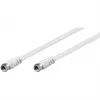 Wentronic Goobay SAT-Verbindungskabel, Weiß, 1,5 m - F-Stecker F-Stecker (11721)