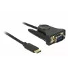 Delock 62964 USB-C auf Seriell DB9 RS-232 Adapter, 1,8 m, Schwarz