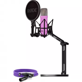 NT1 Signature + XLR-Kabel + Desktop-Studioarm, Mikrofon Flieder, Bundle