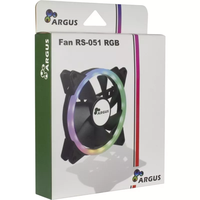 INTER-TECH Argus RS-051 RGB 120-mm-Gehäuselüfter, 900 U/min, schwarz