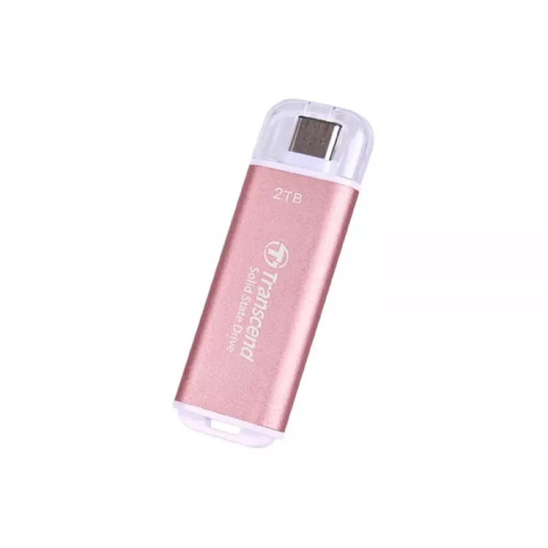 Transcend ESD300P 2 TB tragbare SSD, USB-C 10 Gbit/s, Rosy Pink, TS2TESD300P