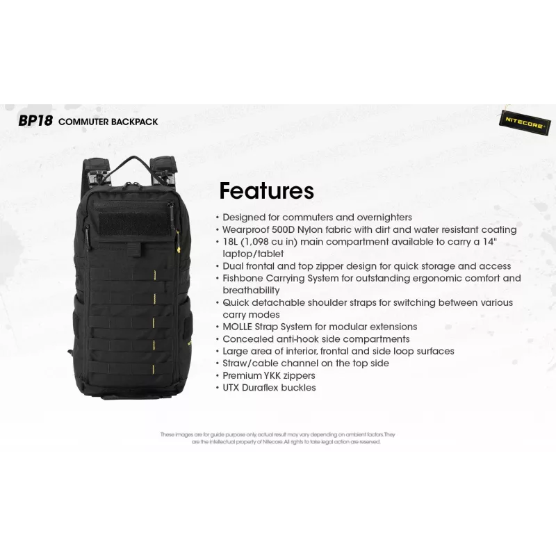Nitecore BP18 Laptop-Rucksack