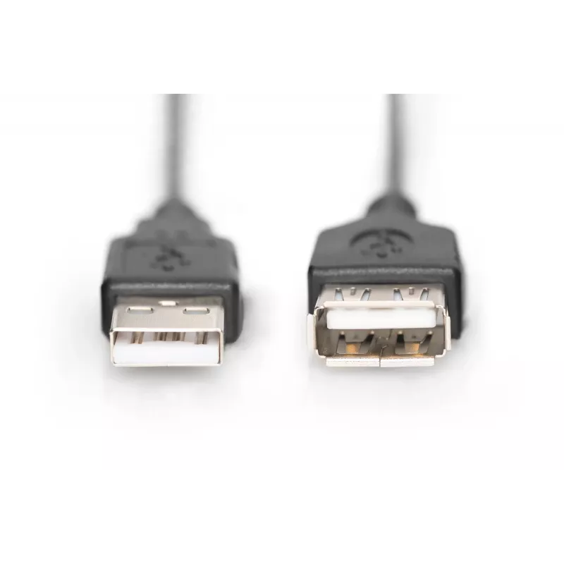 Digitus ASSMANN - USB-Verlängerungskabel - USB (W) auf USB (W) - 1,8 m (USB/USB 2.0) - vergossen - Schwarz (AK-300200-018-S)