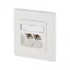 METZ CONNECT BTR E-DAT Modul 8/8(8) UP - Anschlussdose, Unterputz - RJ-45 X 2 - Reinweiß, RAL 9010 (1309121002-E)