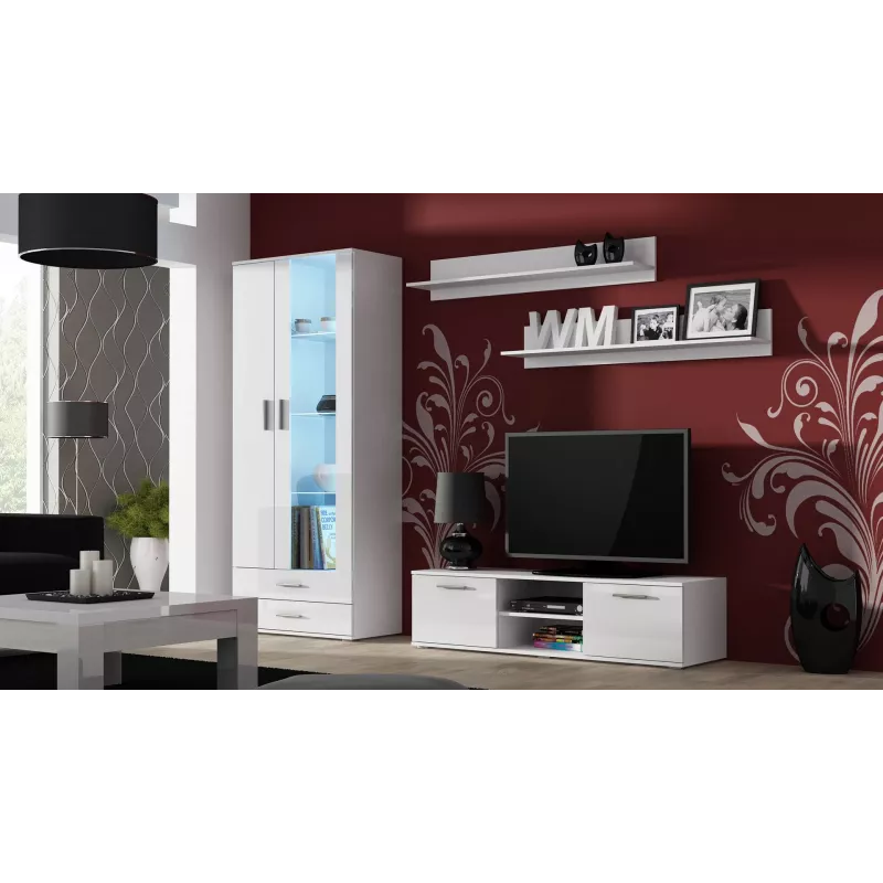 Cama TV-Ständer SOHO 140 weiß/weiß glänzend