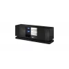 Cama Meble QIU 160 TV-Schrank, MDF, schwarz Hochglanz