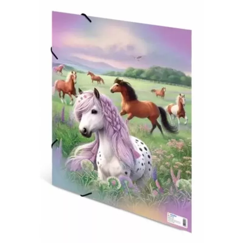 Schnellhefter HERMA Gummizugmappe A3 Karton Horse World
