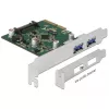 Delock PCI Express x4 Karte zu 2 x externem USB 3.1 Gen 2 Typ-A Anschluss (90298)