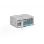 Wandmontierbarer 19-Zoll-4U-Netzwerkschrank Alantec 600 x 450 mm mit einzelner Glastür, abnehmbaren vollständigen Rück- und Seitenwänden
