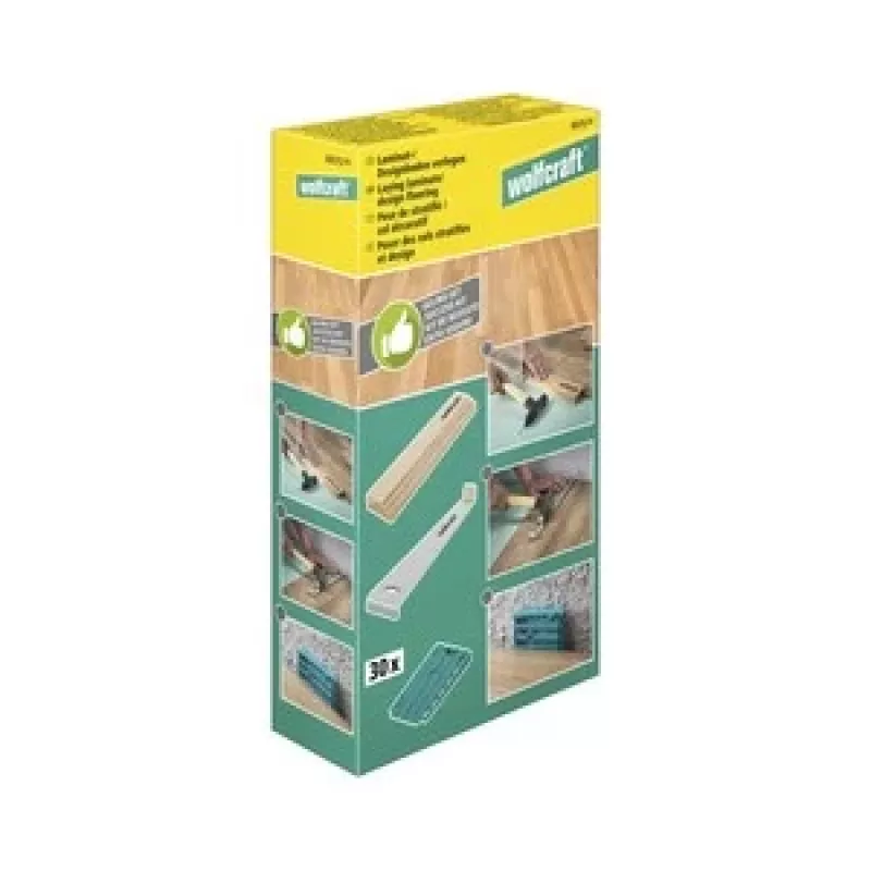 Wolfcraft 6975000 Bodenleger-Werkzeugset zum Verlegen von Laminatpaneelen