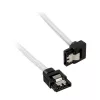 Corsair CC-8900279 Premium SATA-Kabel mit Sleeve, gewinkelt, 30 cm, Weiß, 2er-Pack