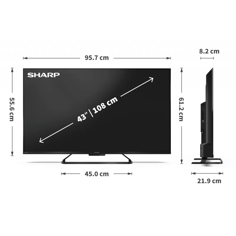 Ostry TV | 43HR7265E | 43 | Smart TV | Schwarz