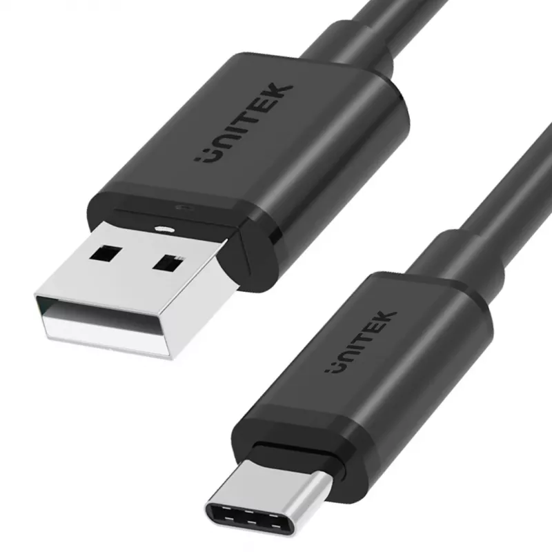 UNITEK USB-KABEL USB-A — USB-C 25CM, Y-C480BK
