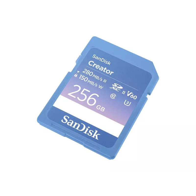 SanDisk Creator SD-Speicherkarte UHS-II 256 GB mit hohen Übertragungsgeschwindigkeiten bis zu 280 MB/s