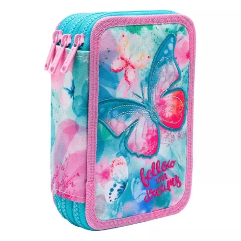 Federmäppchen CoolPack Jumper 3 DREAMS F067654 – dreistöckiges, mehrfächeriges Federmäppchen