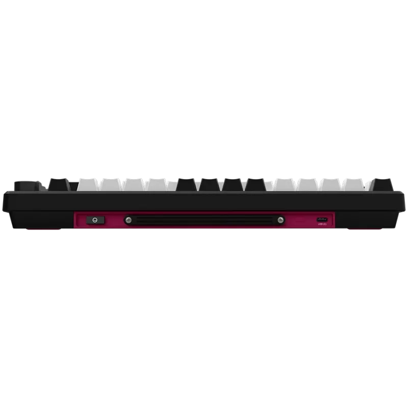 LORGAR KBP7075W kabellose mechanische 75-%-Gaming-Tastatur, Schwarz/Rot, EN