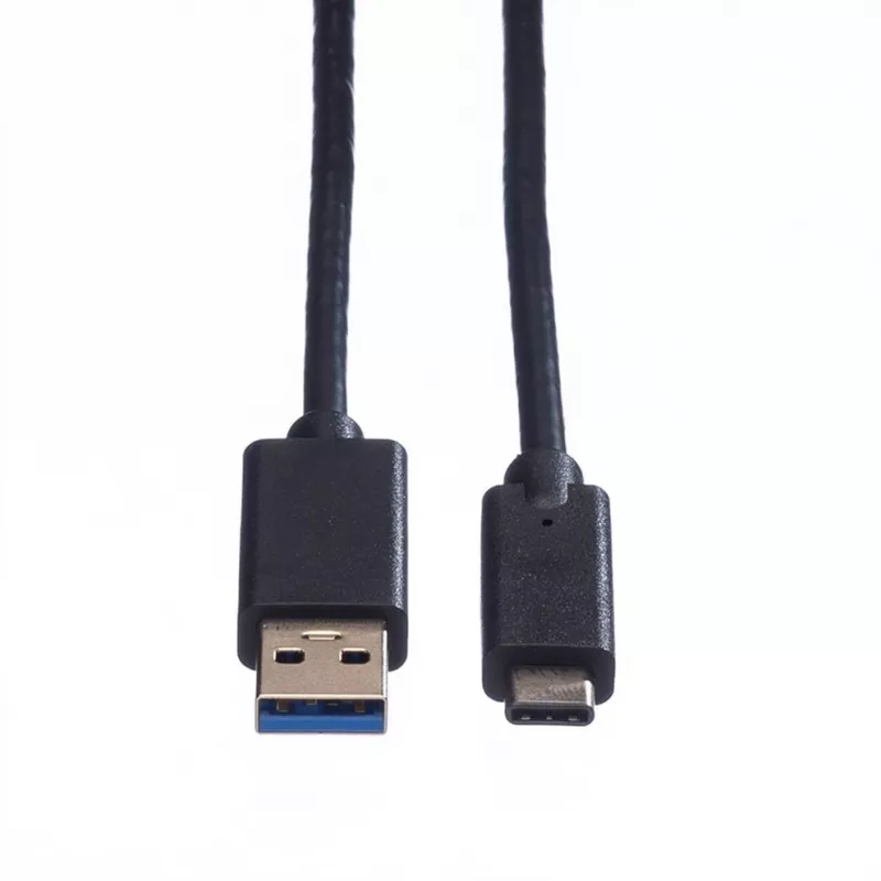 ROLINE - USB-Kabel - USB Typ C (M) - 9-polig USB Typ A (M) - 1 m (USB 3.1) - vergossen - Schwarz (11.02.9011)