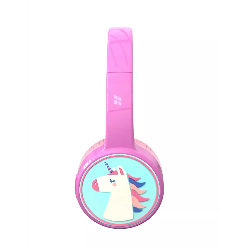 Denver BTH-106P Kinder-Over-Ear-Kopfhörer, kabelgebunden und kabellos (Bluetooth), Pink