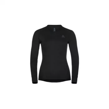 Odlo BL TOP Rundhalsausschnitt langarm ACTIVE WARM ECO Damen-T-Shirt, Größe S, schwarz