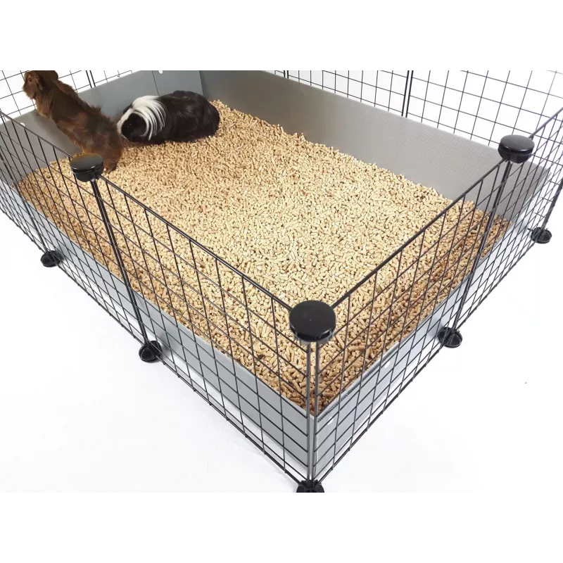 C&C Modular Käfig 3x2 110x75 cm Meerschweinchen, Igel, silbergrau