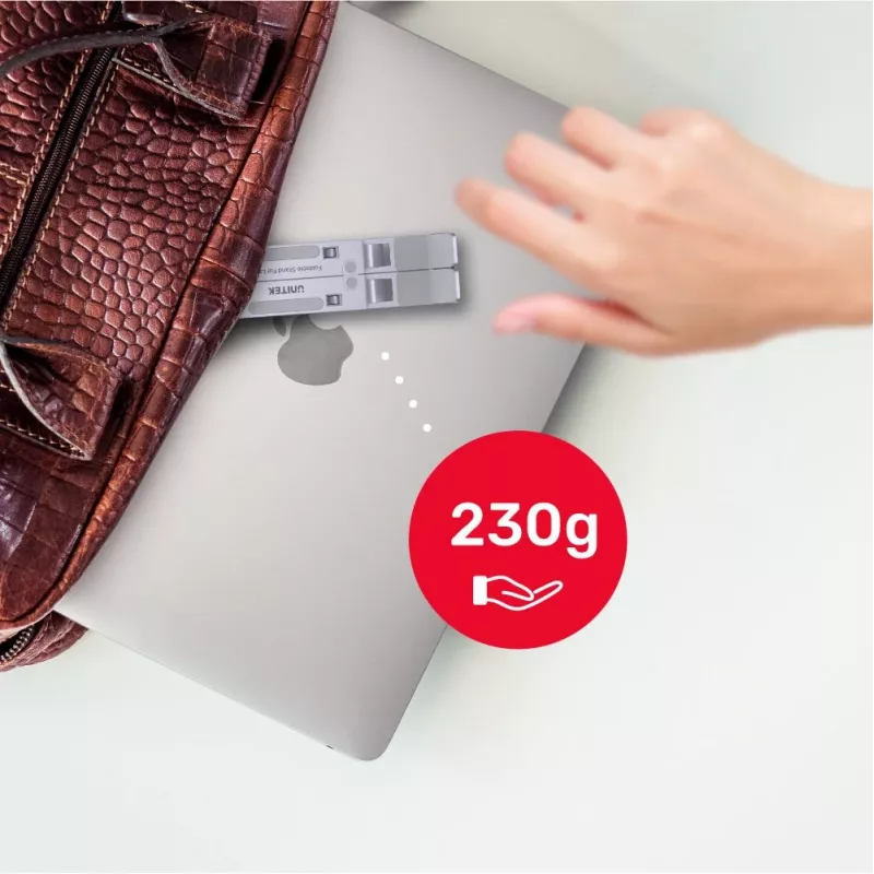 Unitek OT155SL faltbarer Laptopständer, Aluminium, Silber