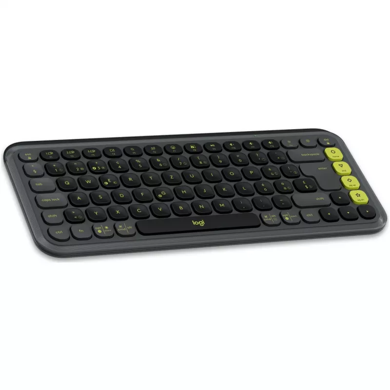 Logitech POP ICON COMBO Swiss, Grafit/Grün, Bluetooth, Swiss, 920-013275