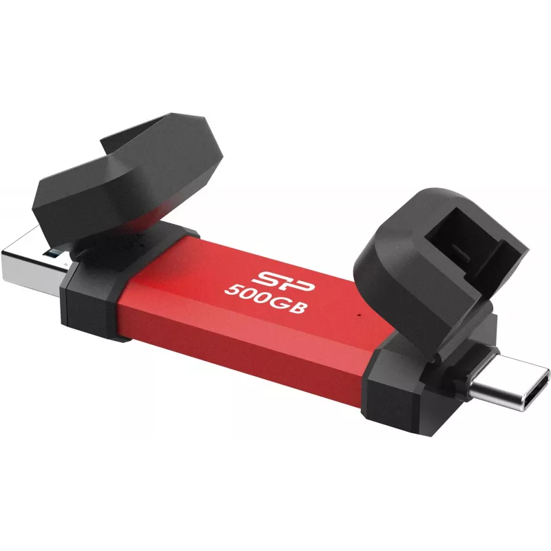 Tragbare SSD Silicon Power DS72 500 GB, USB-C/USB-A 3.2 Gen 2