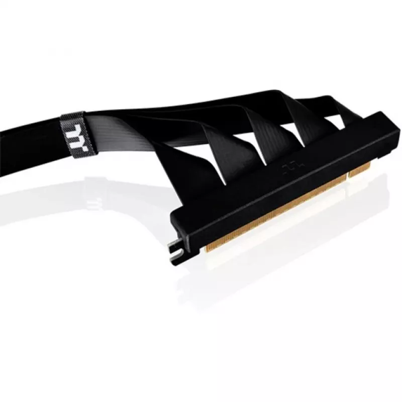 Thermaltake PCI-E 4.0 Dual-90-Grad-Riser-Kabel, 40 cm, Schwarz