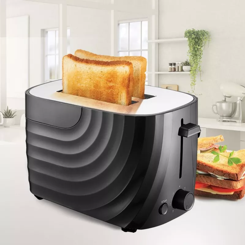 Toaster Maestro MR-706-Schwarz, schwarzer kompakter 2-Scheiben-Toaster